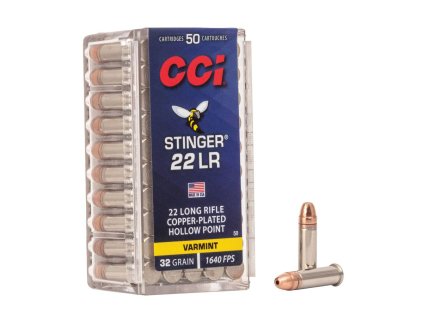 22LR CCI Stinger 32gr/2,07g Copper-Pated HP - 50 ks