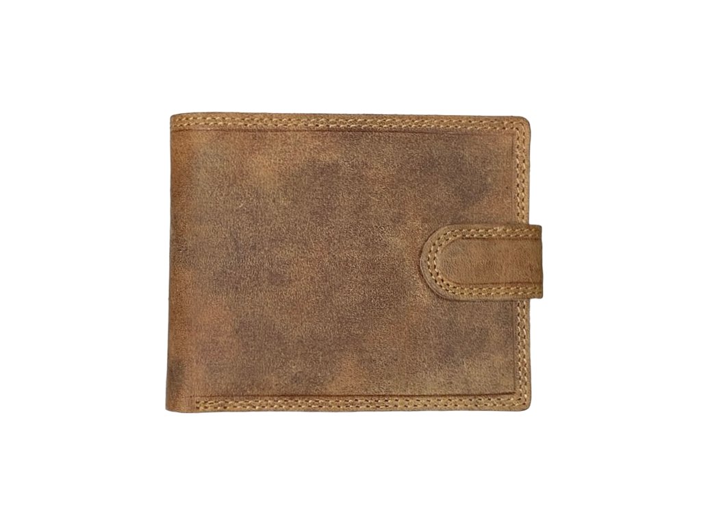 Pánská kožená peněženka s přezkou Guru Leather tan