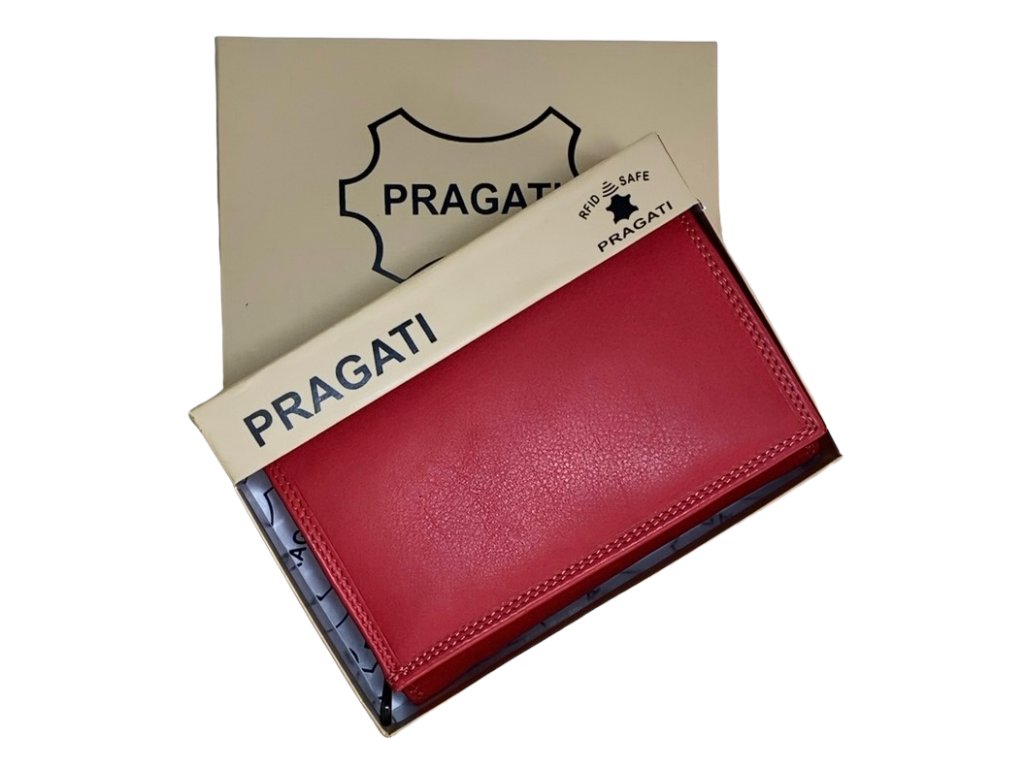 Dámská kožená peněženka střední Euro Fashion Red