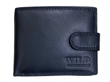 Pánská kožená peněženka s přezkou Černá