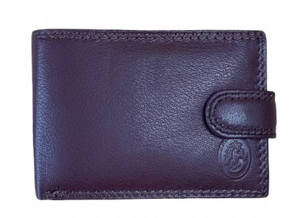 Malá kožená peněženka s přezkou Wild Fashion4u hnědá