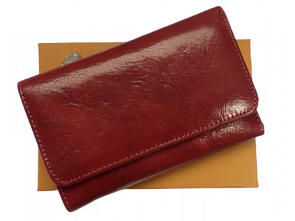 Elegantní dámská peněženka klasického designu v červené barvě