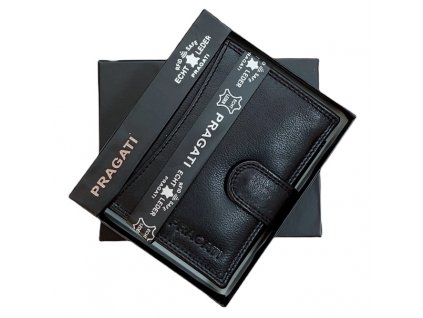 Pánská kožená peněženka s přezkou pragati  black 5500-l