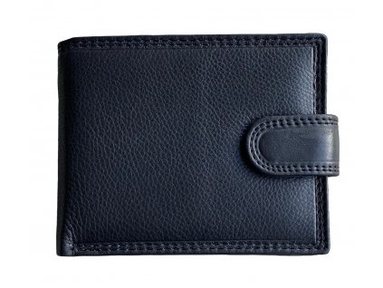 Pánská kožená peněženka s přezkou wild fashion4u black 5700-L