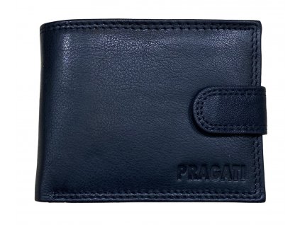 Pánská kožená peněženka Pragati Fashion – černá s přezkou