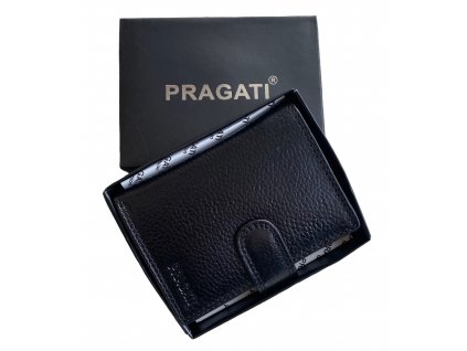 Malá pánská kožená peněženka s přezkou pragati black