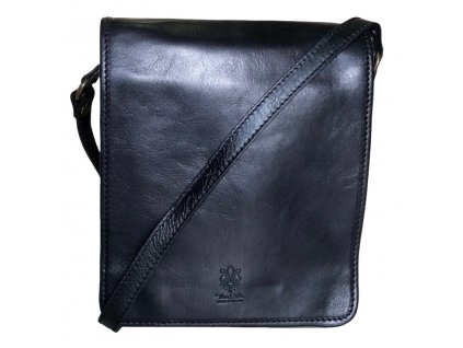 Pánská kožená taška přes rameno Černá it-006
