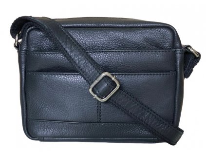 Dámská kožená crossbody kabelka guru leather black