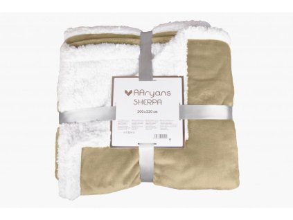 38491 3 deka s berankem sherpa bezova 200x220 cm