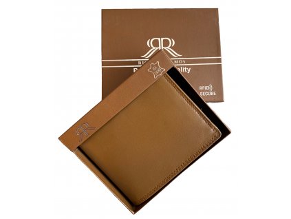 Pánská peněženka Ricardo Ramos je vyrobena z pravé kůže v elegantní camel barvě.