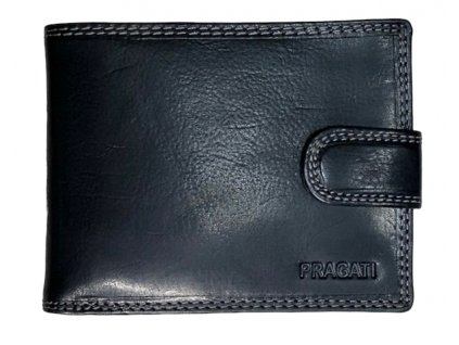 Pánská kožená peněženka s přezkou Pragati black (RFID secure)