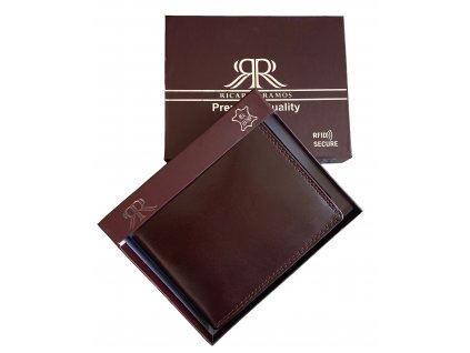 Pánská peněženka Ricardo Ramos je vyrobena z pravé kůže v elegantní hnědé barvě.
