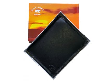 Pánská kožená peněženka natural brand black