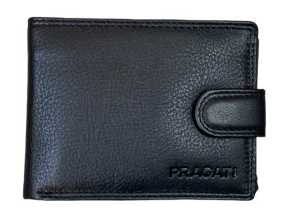 Pánská kožená peněženka s přezkou Pragati Black 9283-L