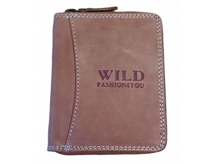 Pánská kožená peněženka se zipem Wild Fashion nature