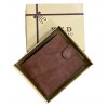 Pánská kožená peněženka s přezkou Wild Fashion brown