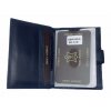 Kožené pouzdro na karty a doklady 02-l modrá