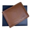 Pánská kožená peněženka Roberto světle hnědá buff-601