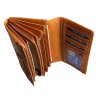 Dámská kožená peněženka velká pragati oranžovou