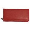 Elegantní dámská peněženka s klasickým designem v červené barvě