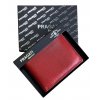 pánská kožená peněženka pragati v červené barvě