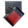 Pánská kožená peněženka Pragati v červeno/černém provedení