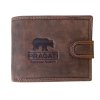 Pánská kožená peněženka s přezkou pragati hnědá