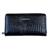 Velká dámská kožená peněženka se zipem černá 5247-2