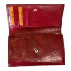 Dámská kožená peněženka v červené barvě
