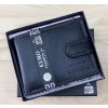 Pánská kožená peněženka s přezkou Euro Fashion black (RFID secure)