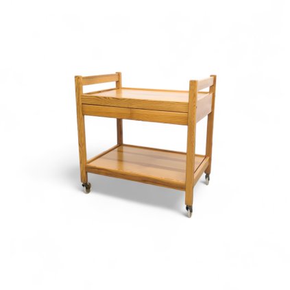 Pine Wooden Serving Cart by Erik Wørts for Ikea