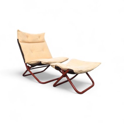 Open folding lounge chair by Jan Dranger and Johan Huldt for Innovator, 1970s