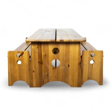 Sculptural Dining Set in Pine by Gilbert Marklund for Furusnickarn Ab, 1970sPhotoroom 20241016 103343