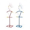 Pair of postmodern Memphis style clothes racks / valets, 1980s
