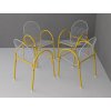 Postmodern Memphis style Italian Garden chairs table by EMU, 1980s