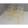 Postmodern Memphis style Italian Garden chairs table by EMU, 1980s