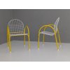 Postmodern Memphis style Italian Garden chairs table by EMU, 1980s