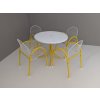 Postmodern Memphis style Italian Garden chairs table by EMU, 1980s