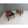 Pair of "Natura" leather armchairs by Karin Mobring for Ikea, 1970s