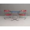 Tubular Steel H-128 chairs and H-13 table by Jindrich Halabala