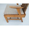 Sculptural Beech and Rattan Armchair with Footstool by ÚĽUV, 1960s
