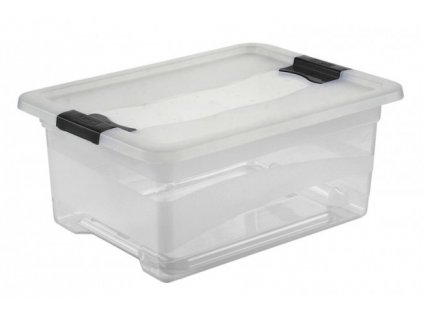 Plastový box Crystal 12 l, průhledný, 39,5x29,5x17,5 cm 01