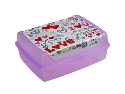 Plastový box Deco Love midi, 1 l 01