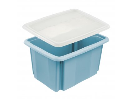 Plastový box Colours, 15 l, modrý s víkem 0545 680