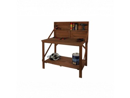 Dílenský stůl 120 cm hnědý 03