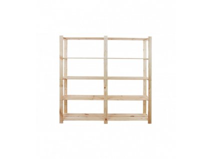 Dřevěný regál, 5 polic 170x170x38 cm 01