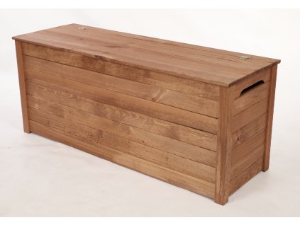DŘEVĚNÁ ÚLOŽNÁ TRUHLA PALISANDR 200L, 48x115x39cm 03