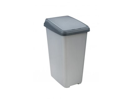 Odpadkový koš Slim Bin 45 l, stříbrný