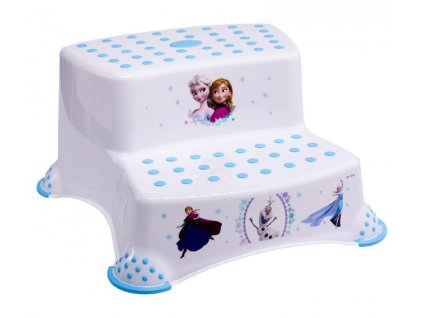 Dětské schůdky v bílé barvě s motivem Frozen