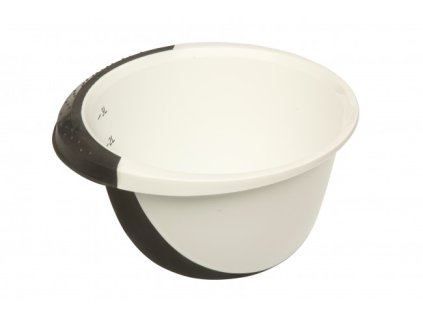 Kulatá mísa DELUXE s výlevkou, bílo grafitová, Ø 26 cm 01